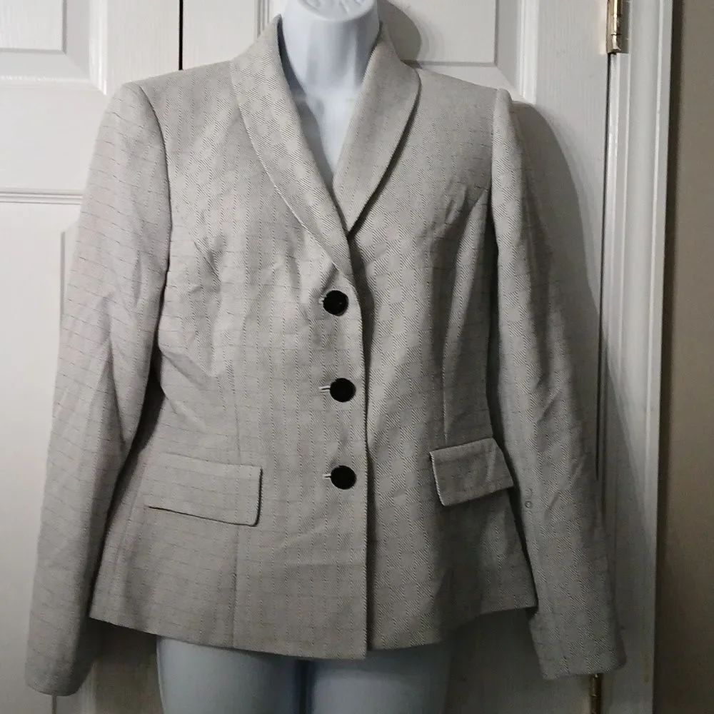 Evan Picone Blazer suit jacket business court office professional Sz 6 EUC